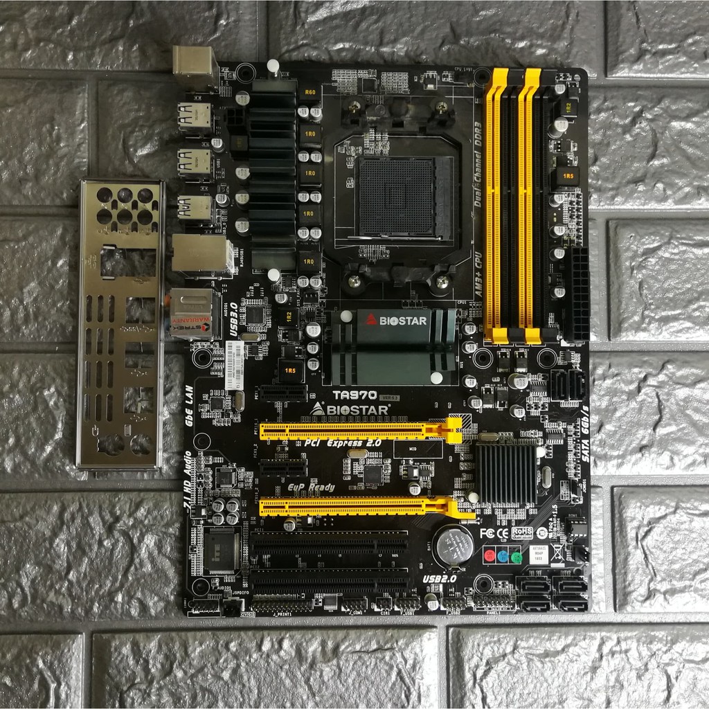 ⚡️เมนบอร์ด BIOSTAR TA970 v.5.3 Socket AM3+ (มีฝาหลัง) ฟรีSpeakerเมนบอร์ด