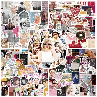 【Taylor Swift Poster】สติกเกอร์โปสเตอร์ ลายนักร้อง Taylor Swift กันน้ํา สําหรับติดตกแต่งกระเป๋าเดินทาง คอมพิวเตอร์ โทรศัพท์ รถยนต์ 50 ชิ้น