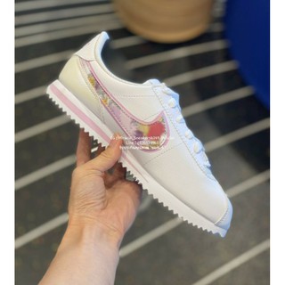 🤓Nike Wmns Classic Cortez SE Fuzzy Floral Print White Light Arctic Pink CN8145-100