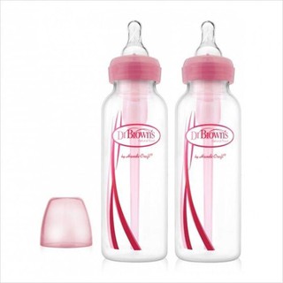 Dr.Browns : DRBSB82305-ESX ขวดนม 8 oz / 250 ml PP Narrow-Neck "Options" Baby Bottle - Pink, 2pk.