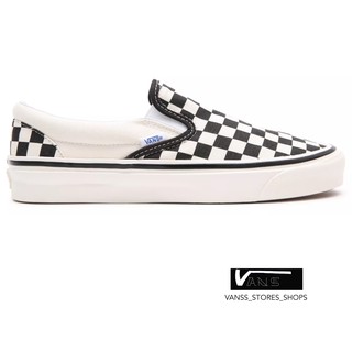 VANS SLIP ON 98 DX ANAHEIM FACTORY CHECKERBOARD BLACK 2021 SNEAKERS สินค้ามีประกันแท้