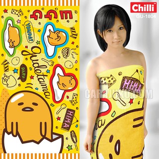 ผ้าขนหนู ผ้าเช็ดตัว ไข่ขี้เกียจ Gudetama (24x48 นิ้ว) GU-1804 ลิขสิทธิ์แท้