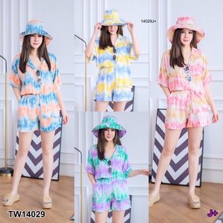 TW14029 Set3ชิ้น#สาวอวบ เสื้อเชิ้ต