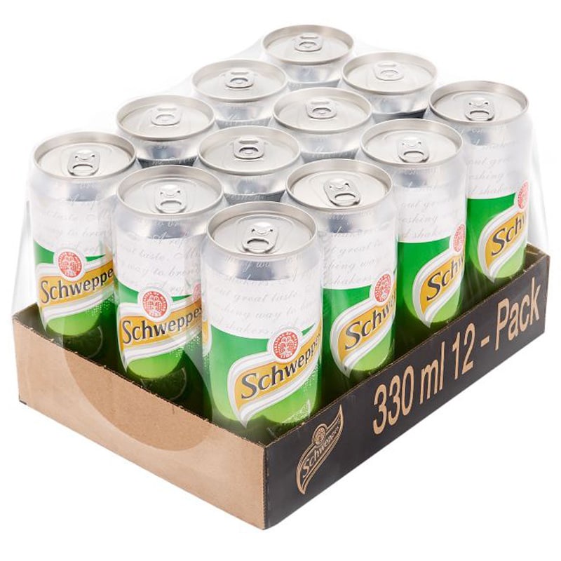 [ Free Delivery ]Schweppes Lime Soda 330ml. Pack 12Cash on delivery