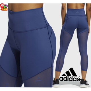 Adidas - ใหม่ กางเกงรัดรูปเจ็ดส่วนใส่ออกกำลังกาย เอวสูง แทรกผ้าตาข่าย BELIEVE THIS 2.0 JACQUARD MESH 7/8 TIGHTS FJ7238