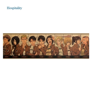 โปสเตอร์ ลายอนิเมะ Attack On Titan สําหรับตกแต่งผนังห้อง