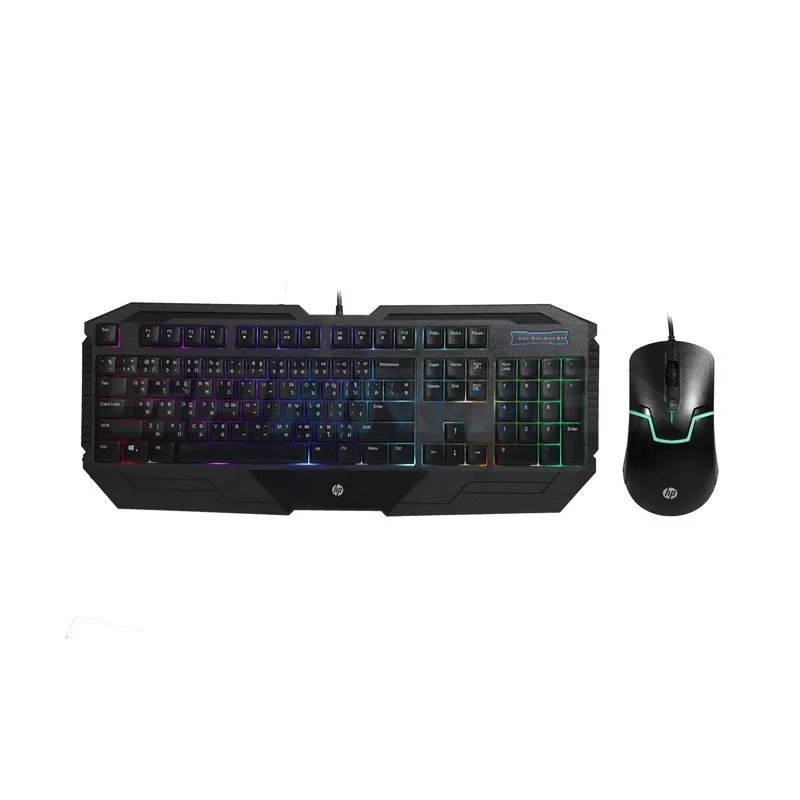 Hp GK1100 Gaming Keyboard +Mouse คีย์บอร์ดและเมาส์ ในกล่องเดียว คีย์ไทย