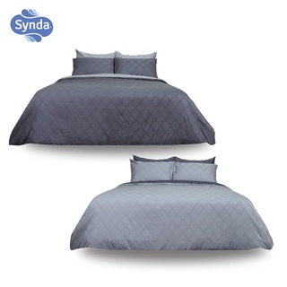 Synda ผ้าปูที่นอนรัดมุม Cotton Jacquard  500 เส้นด้าย รุ่น Patiola Grey/Light Grey