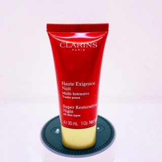 Clarins super restorative night cream 30 ml. ครีมบำรุงผิวหน้ากลางคืน คลาแรงส์ clarins ขนาดทดลอง ของแท้