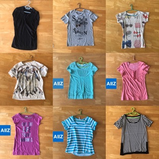 💥ลด 50 ทุกตัว💥เสื้อผ้ามือสอง เสื้อยืด AIIZ เสื้อทำงาน คุณภาพดี