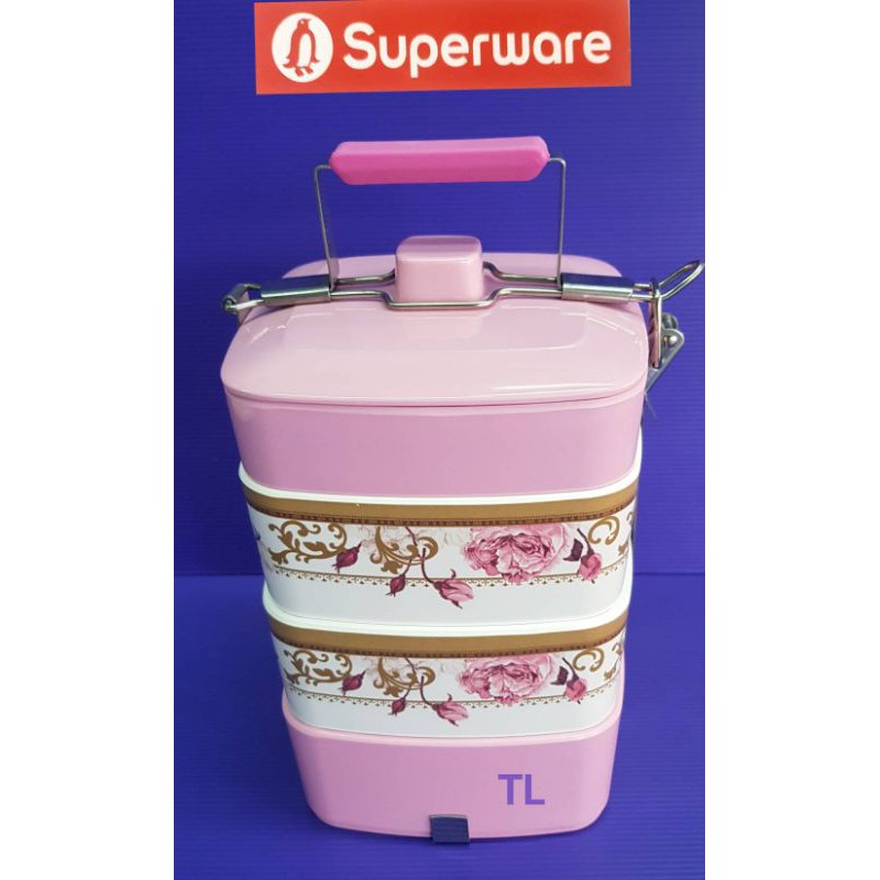 ซุปเปอร์แวร์ ปิ่นโต 3 ชั้นครึ่ง ลายโรซ่า อะมานเต้ ราคา 1,095ลดเหลือ 1059 บาท