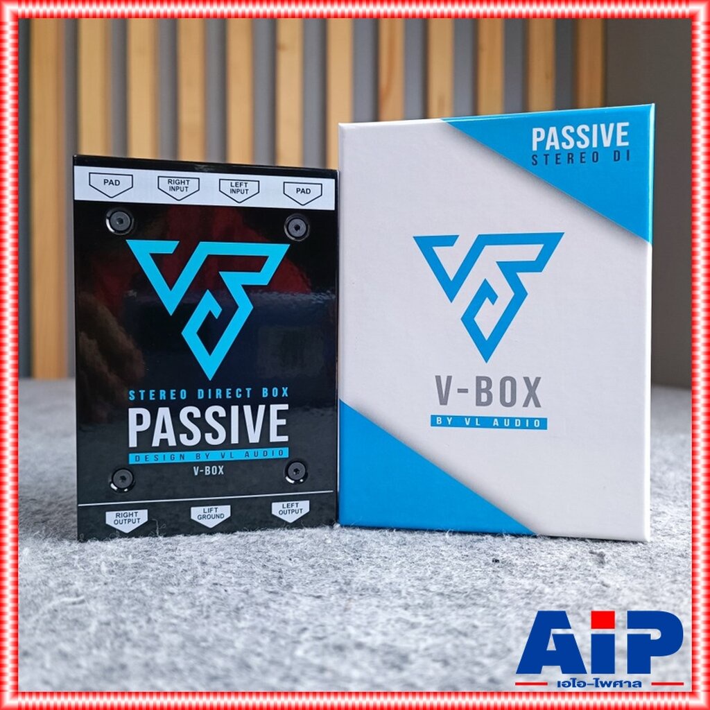 V BOX Stereo Passive DI MKII ตัวกรองสัญญาณเสียง กล่องสัญญาณเสียง ดีไอสำหรับเบสกีตาร์และเครื่องดนตรี 