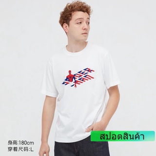 เสื้อยืดพิมพ์ลาย Marvel Comics 43802 แฟชั่น Uniqlo