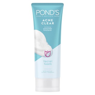 Ponds Acne Clear Facial Foam พอนด์ส แอคเน่ เคลียร์ เฟเชียล โฟม โฟมล้างหน้าลดแบคทีเรีย 100 กรัม