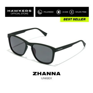 HAWKERS POLARIZED Black Dark ZHANNA แว่นกันแดด เหมาะสำหรับผู้ชาย และผู้หญิง สามารถป้องกันรังสี UV400 สินค้าดีไซน์ออกแบบจากประเทศสเปน. Sunglasses for Men and Women, unisex. HZHA22BBTP