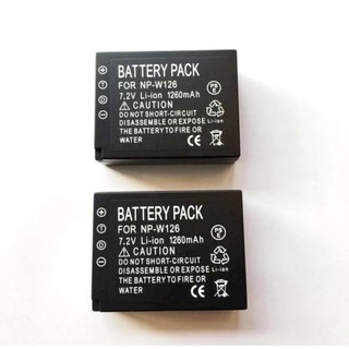 (แพ๊คคู่ 2 ก้อน)แบตเตอรี่กล้อง Battery รุ่น NP- W126 Replacement Battery for Fuji XA2 X-Pro1 X-E1 X-M1 X-M2 X-A1 X-A2