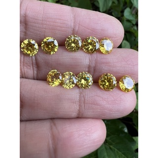 Cz Yellow Diamond 5.00mm Total 10 pcs