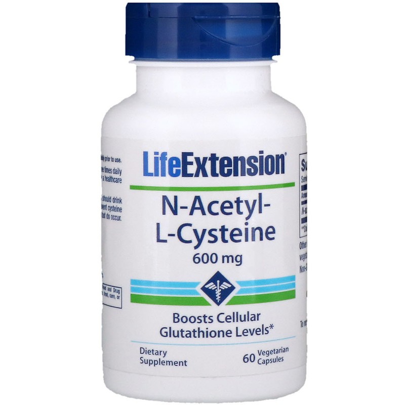nacของแท้ พร้อมส่งnac!!!Life Extension, N-Acetyl-L-Cysteine, 600 mg, 60 Vegetarian Capsules