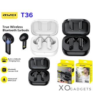 Awei T36 ชุดหูฟังสเตอริโอไร้สายบลูทูธเวอร์ชั่น / หูฟัง / หูฟังบลูทูธ / true wireless earbuds 5.0V