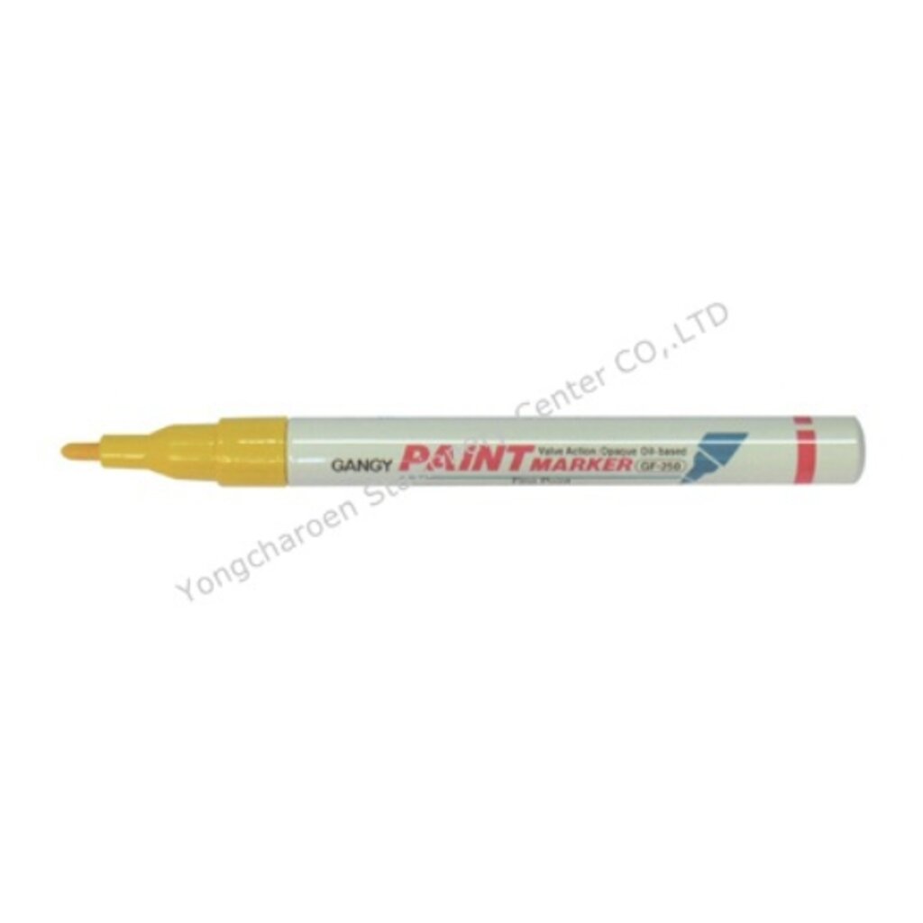 ปากกาเพ้นท์ แกงกี้ เล็ก No.250 สีเหลือง 1 โหล มี 12แท่ง : 01724912