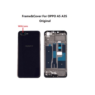 ฝาครอบแบตเตอรี่ด้านหลัง LCD แบบเปลี่ยน สําหรับ OPPO A5 A3S