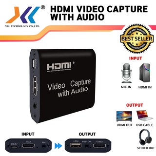 HDMI Video Capture with Audio ความละเอียด Input Max 4K / ความละเอียด Output Max 1080p / Output Stereo 3.5.