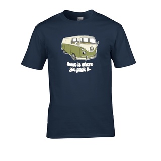 เสื้อยืด พิมพ์ลาย Home Is Where You Park It Campervan แฟชั่นสําหรับผู้ชาย