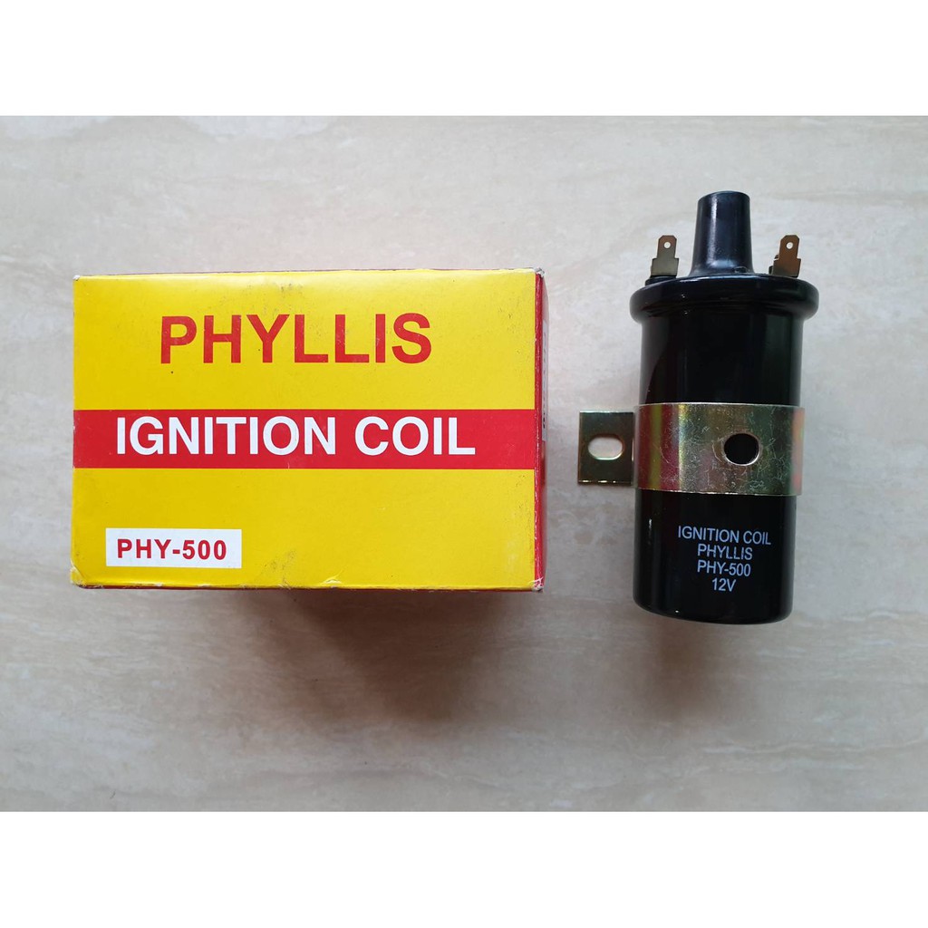 คอยล์จุดระเบิด 12V ทรงกระบอก ใช้ทั่วไป เบอร์ #500 ไต้หวัน ราคาตัวละ 350บาท