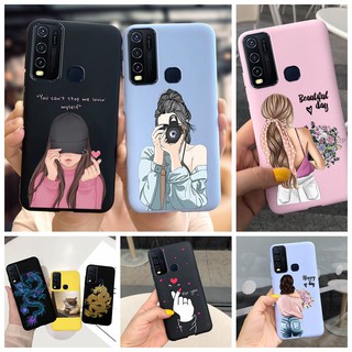 เคสโทรศัพท์แบบนิ่มกันกระแทกกันกระแทกแฟชั่นสําหรับ Vivo Y30 Case 1938 Y50 Y51 Y31 2021 V2036 V2030