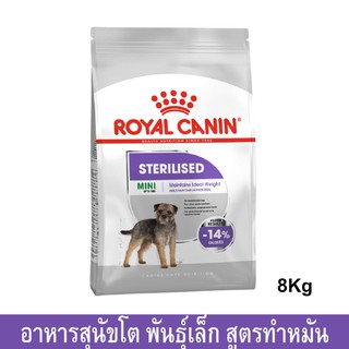 Royal Canin Mini Sterilised [8kg] รอยัล คานิน อาหารสุนัขโตพันธุ์เล็ก ทำหมัน อายุ 10 เดือนขึ้นไป