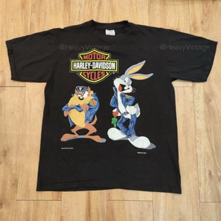 HARLEY DIVISION BUNNY &amp; TAZMANIA เสื้อวง เสื้อทัวร์ เสื้อลายการ์ตูน