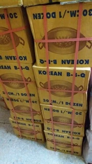 กระทะเนื้อย่าง 12 ใบ 30 cm ตราจรเข้,ตราเรือรบ,ตราร่ม,ตราลูกศร(ถอดได้)ข