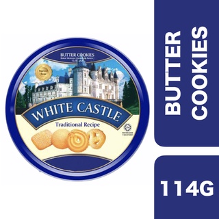 White Castle Traditional Recipe Butter Cookies (Blue Tin) 114g ++ ไวท์คาสเซิลคุกกี้เนยสูตรดั้งเดิม (กระป๋องฟ้า) 114 กรัม