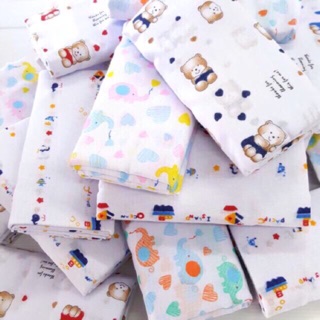 ผ้าอ้อมผ้าสาลู ขนาด 24" x 24" แพ็ค 1 โหล***สอบถามลายทักแชท ได้เลยนะครับ .