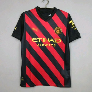 เสื้อแมนซิตี้ Manchestercity Away AAA เสื้อฟุตบอลเกรดแฟนบอล (ภาพถ่ายจากของจริง) 2022/23