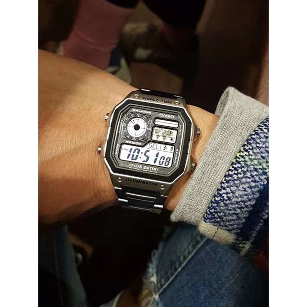 นาฬิกาข้อมือ Ca sio Standard Digital รุ่น AE-1200WH-1A