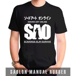 เสื้อยืด# 2020 เสื้อยืดพิมพ์ลาย Sword Art Online 2-SO13 สําหรับผู้ชาย sale