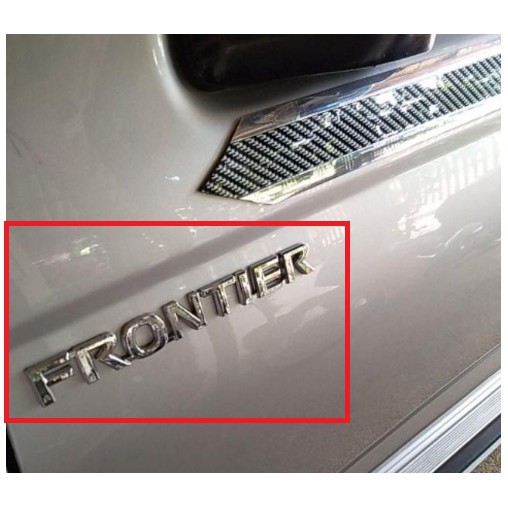 1อัน FRONTIER โลโก้ นิสสัน ฟรอนเทียร์ ชุบโครเมี่ยม NISSAN FRONTIER NAVARA D21 D22 D40 สติ๊กเกอร์ LOG