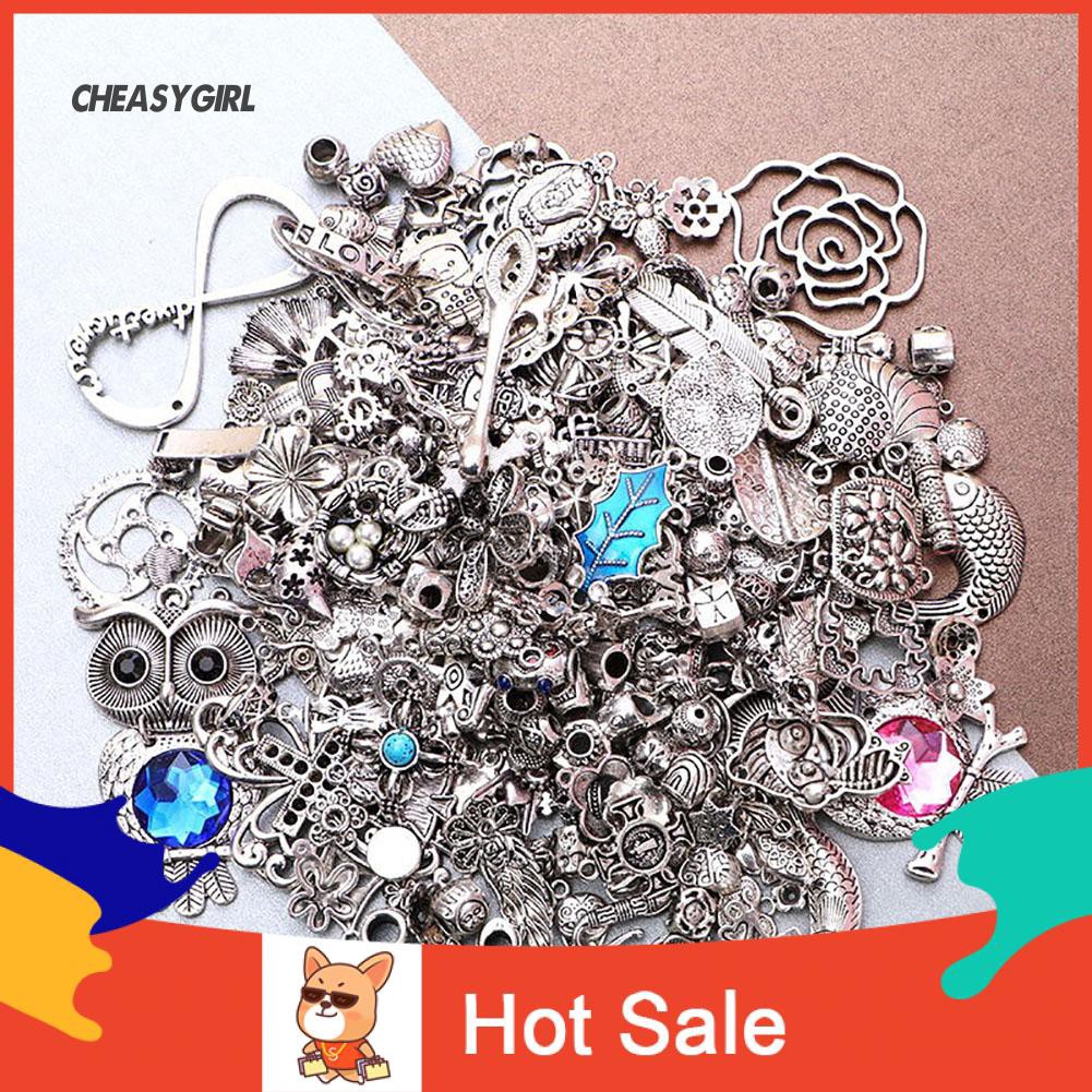 ♤CH 50g โบราณผสมต่างหูสร้อยคอเครื่องประดับจี้ Charms DIY Craft อุปกรณ์เสริม