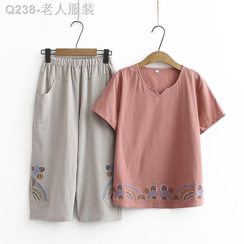 เสื้อผู้หญิง เสื้อคนแก่；ผ้าเด้ง ใส่สบาย สาวอวบใส่ได