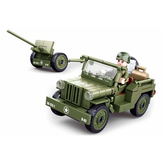 Mytopshop ใหม่ โมเดลรถยนต์ MOC WW2 Willys Jeep ของเล่นเสริมการเรียนรู้เด็ก 143 ชิ้น