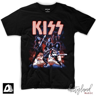 [สไตล์ฮิปฮอป] วง Kiss Alive ครบรอบปีเสื้อยืดผู้ชาย Gildan ผ้าฝ้าย 100% ZYB