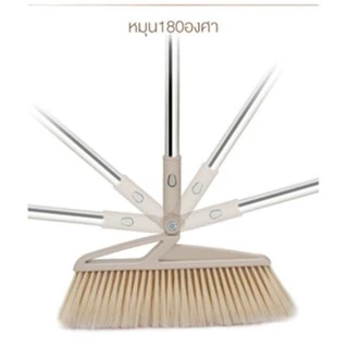 YY⚡พร้อมส่งจ้าา⚡YYชุดไม้กวาดไม้กวาด หมุนได้ มีแปรงในตัวพร้อมที่ตักขยะ YF-1157