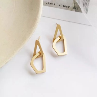 ต่างหู Metallic geometric stud earrings