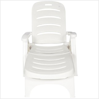 Chair table SPRING 710098BASIC WHITE SUN LOUNGE Outdoor furniture Garden decoration accessories โต๊ะ เก้าอี้ เก้าอี้ริมส