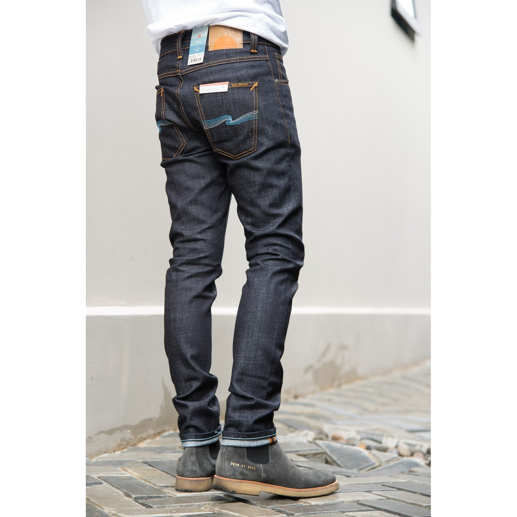 nudie lean dean aquamarine