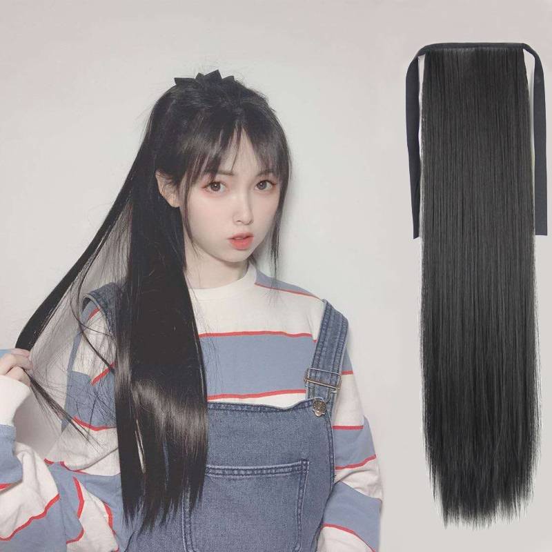 หางม้าตรง ห้ามพลาด หางม้าผูกตรง 45-55-65 ซม.ไหมนุ่ม สวย ดูเป็นธรรมชาติสุดๆ ไม่หนัก สินค้าพร้อมส่ง ส่งในไทย