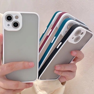 เคสหลังขุ่นขอบสี เคสกันกล้อง พร้อมส่ง รุ่น i7 i8 se 7plus 8plus 11 xr i12promax 13 13prp 13promax