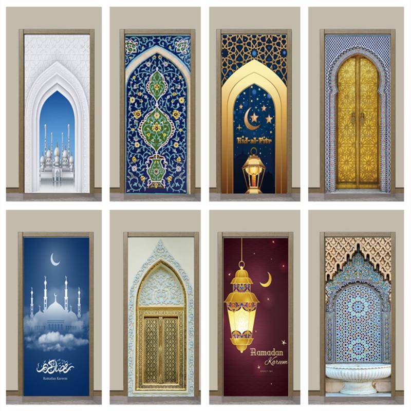 สติกเกอร์วอลเปเปอร์ ลาย Great Mosque of Mecca สําหรับตกแต่งบ้าน ห้องนั่งเล่น