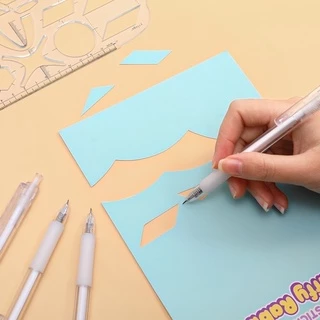 มีดตัดกระดาษแบบปากกากด ตัดกระดาษ DIY ตกแต่ง (สุ่มสี)